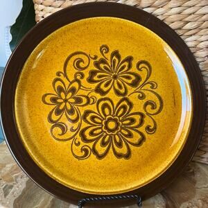 12” 70’s stoneware glazed plate